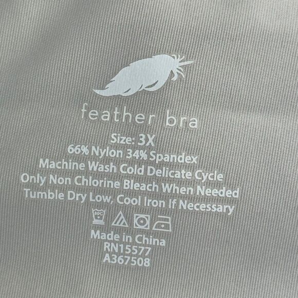 Feather bra Comfort V-neck Seamless Bra Back Closure SZ 3X - Picture 3 of 7